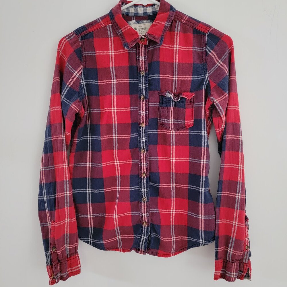 Abercrombie & Fitch Flannel Small Red